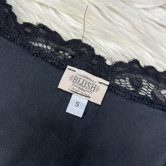 BLUSH Street Couture Women's S Black Wrap Lace Maternity Maxi Dress - Picture 5 of 8